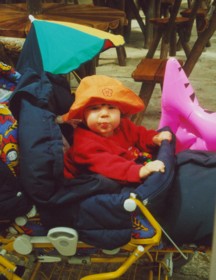 Im Kinderwagen!